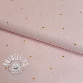 Tissu coton Sweet bear light rose ORGANIC