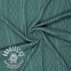 Tissu tricot Jacquard CHAIN ocean green