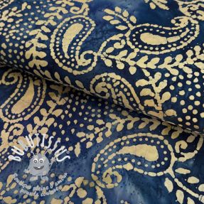 Tissu coton VOILE BATIK NEW design B dark cobalt