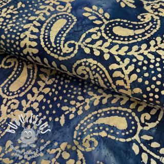 Tissu coton VOILE BATIK NEW design B dark cobalt