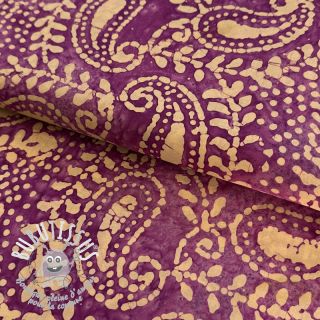 Tissu coton VOILE BATIK NEW design B violet