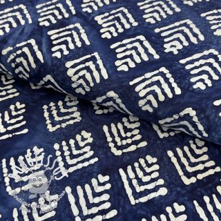 Tissu coton BATIK NEW INDIGO design C