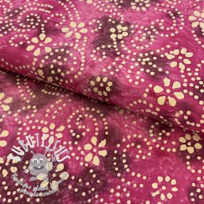 Tissu coton BATIK NEW design I cerise