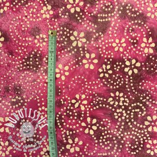 Tissu coton BATIK NEW design I cerise