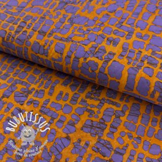 Tissu coton BATIK NEW design H orange