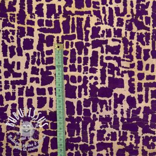 Tissu coton BATIK NEW design H violet