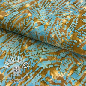 Tissu coton BATIK NEW design F gold