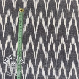 Tissu coton IKAT grey design A