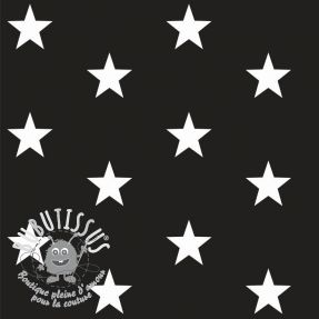 Tissu coton Stars black