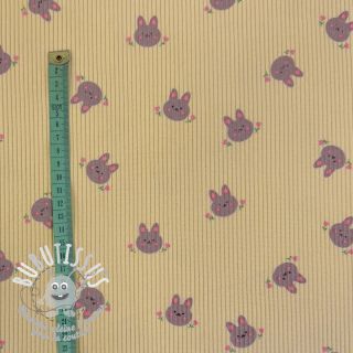 Tissu velours cotelé STRETCH Small bunny design G