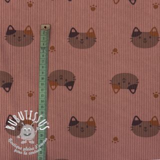 Tissu velours cotelé STRETCH Cute animals design F