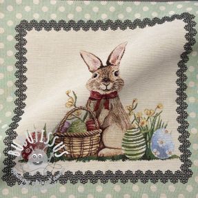 Tissu déco GOBELIN PREMIUM Easter Bunny Eggs PANEL