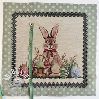 Tissu déco GOBELIN PREMIUM Easter Bunny Eggs PANEL