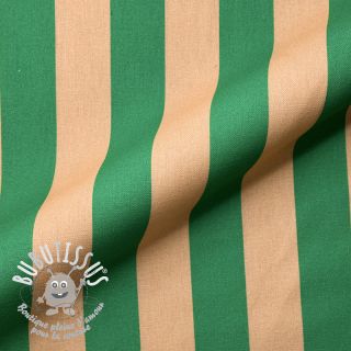 Tissu déco premium Joyful Basic Stripe green digital print