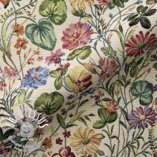 Tissu déco GOBELIN PREMIUM Joyful Flower Garden