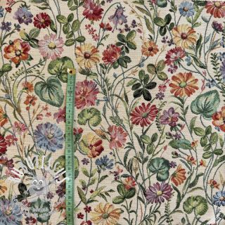 Tissu déco GOBELIN PREMIUM Joyful Flower Garden