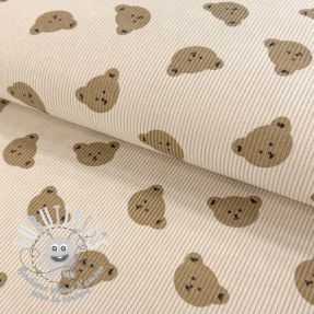 Tissu velours cotelé STRETCH Teddy bears design D 2nd class