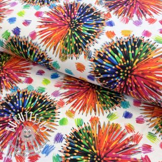 Jersey Pencil explosion circles digital print