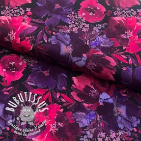 Viscose ROSELLA STRETCH Flowers digital print