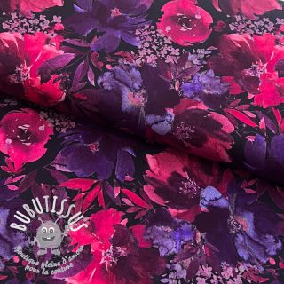 Viscose ROSELLA STRETCH Flowers digital print