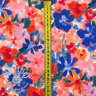 Viscose RADIANCE Cornelia flowers pink digital print