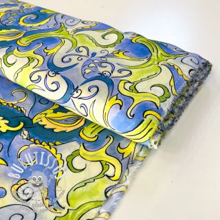 Viscose RADIANCE Abstract paisley blue digital print