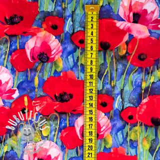 Viscose RADIANCE Poppies digital print