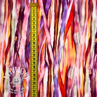 Viscose RADIANCE Abstract stripes pink digital print