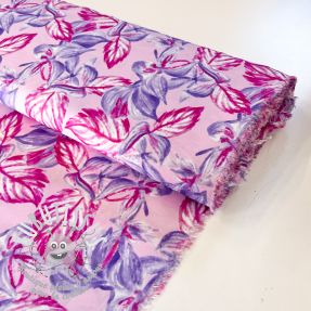 Viscose RADIANCE Anabella leaves pink digital print