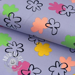 Jersey Flower prints purple