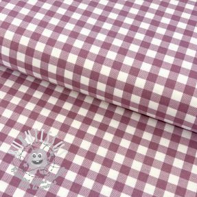 Tissu coton FLANNEL Check mauve