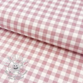 Tissu coton FLANNEL Check light pink