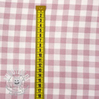 Tissu coton FLANNEL Check light pink