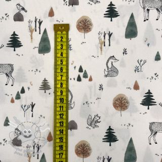 Tissu coton Forest off white digital print