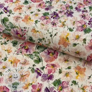 Viscose lin CREPE Flowers digital print