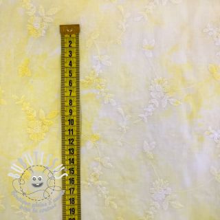 Tissu coton EMBROIDERY Tie-Dye yellow