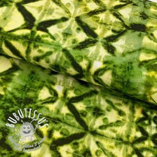 Viscose lin Shibori TIE DYE green digital print