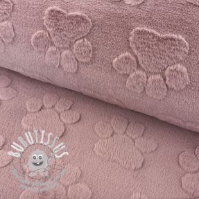 Fleece Paw prints powder pink