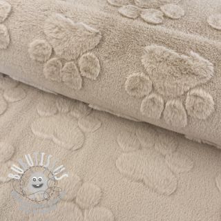 Fleece Paw prints beige