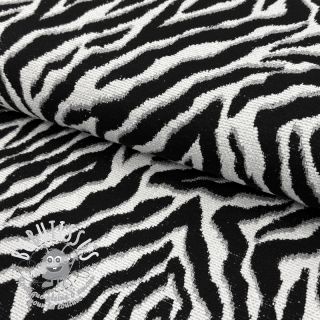 Tissu déco jacquard Tanzanie noir blanc