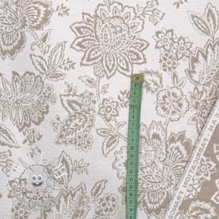 Tissu déco jacquard Jacobean lin