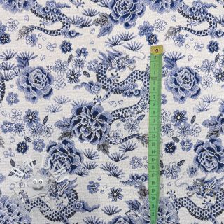 Tissu déco jacquard Draco blue