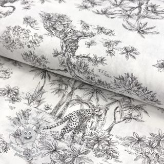 Tissu coton Acajou graphite