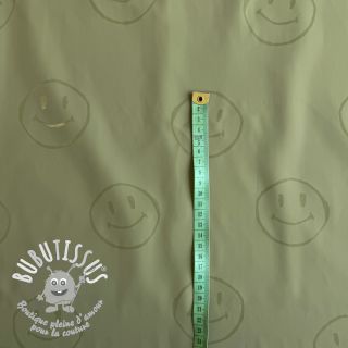 Raincoat fabric Happy faces army green