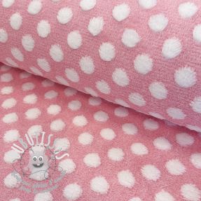 Fleece TEDDY Dots pink