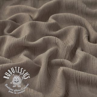 Viscose lin CRINCLE taupe